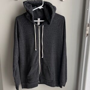 Alternative Men's Dark Gray Zip-Up Sweater